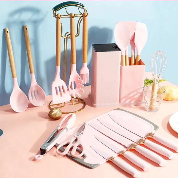 ¡Set de 19 Utensilios de Cocina Premium! 🍳🔪